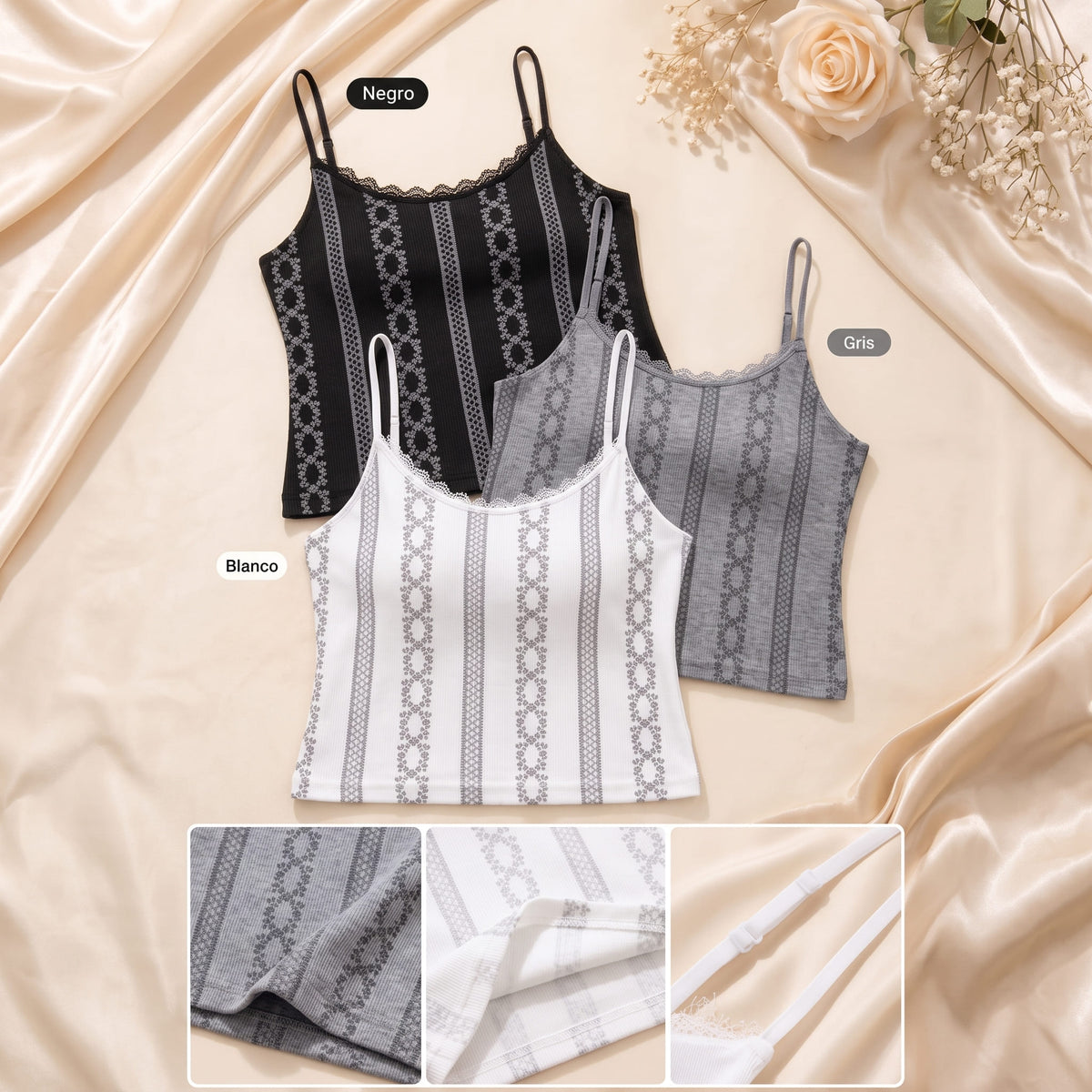 Top de Tirantes con Encaje #47804