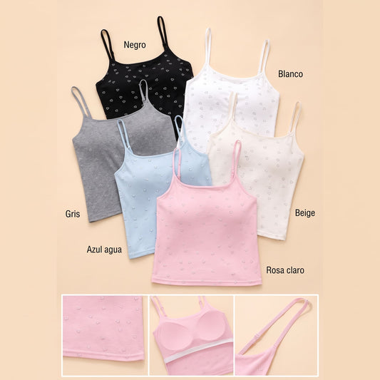 Top de Tirantes con detalle Corazon #47803