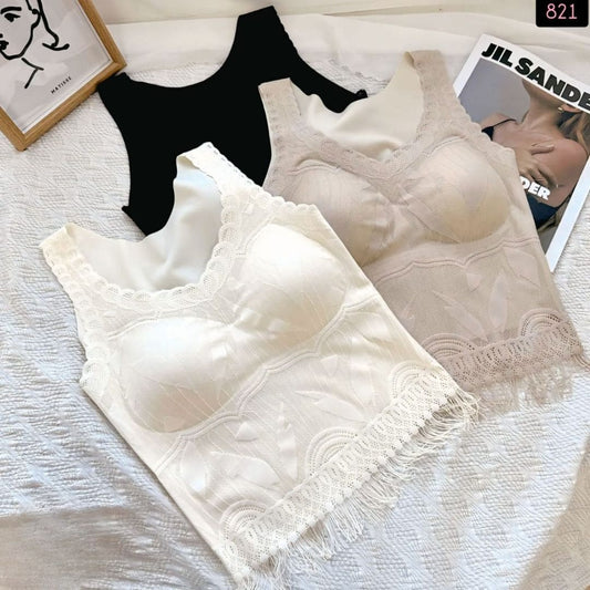 TOP ENCAJE LATEX REF#821