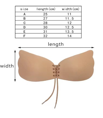 Sontén push Up invisible silicona estilo Mariposa